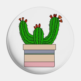Cute Cactus Design #76: Trident Cactus Pin