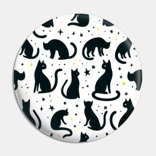 black cat pattern Pin