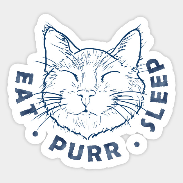 Eat Purr Sleep Cat Eat Sleep Repeat Aufkleber Teepublic De