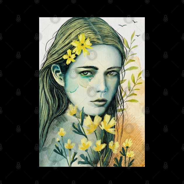 Spring woman portrait by Ange art