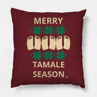 Merry Tamale Season Cheeky Holiday Humor Pillow