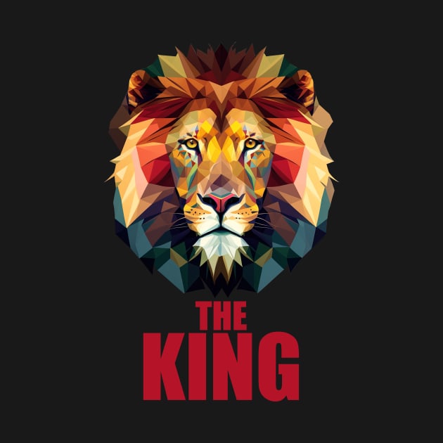 King of the Jungle - Lion Head Polygon by i2studio