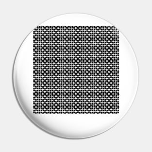 Diamond Hearts Black on White Repeat Pin