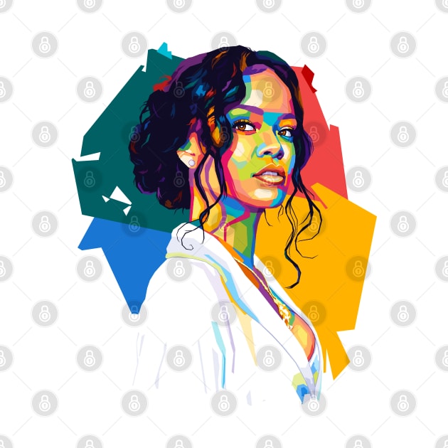 Rihanna Pop Art by SiksisArt