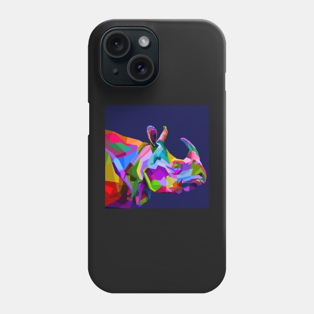 Rhino Phone Case by Hand-drawn