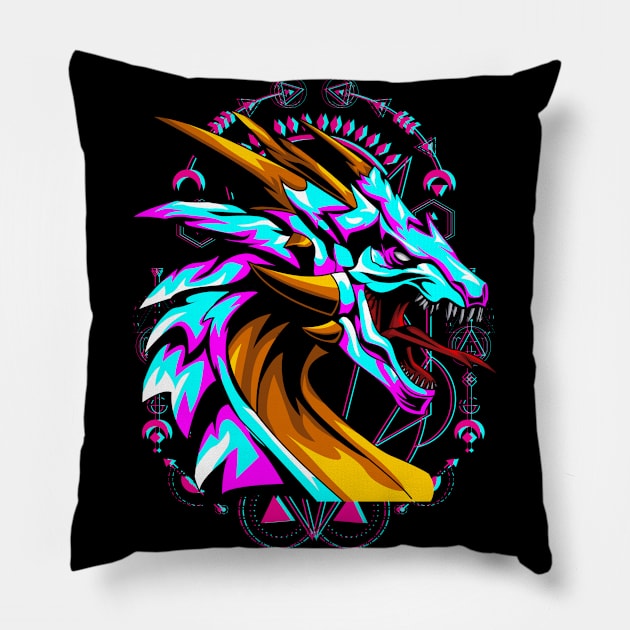 dragon angry Pillow by SHINIGAMII