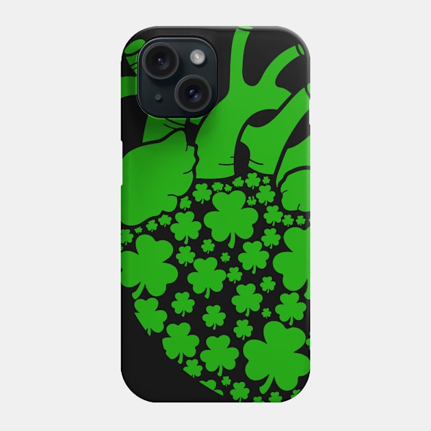 Shamrock Heart Cardiac Nurse St Patricks Day Phone Case by Danielsmfbb