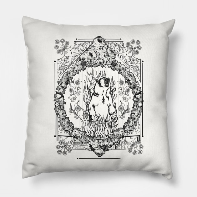 Midsommar Bear Pillow by A Little Metal