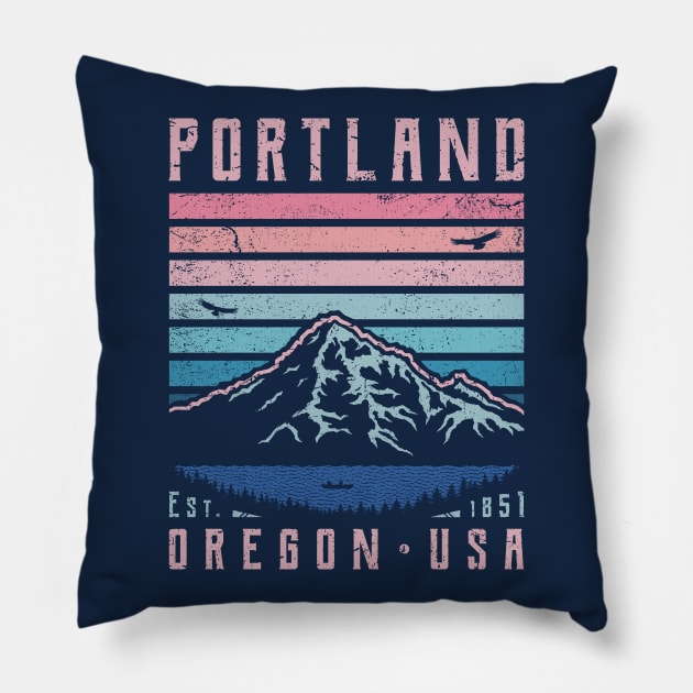 Portland - Oregon Pillow by TigerTom