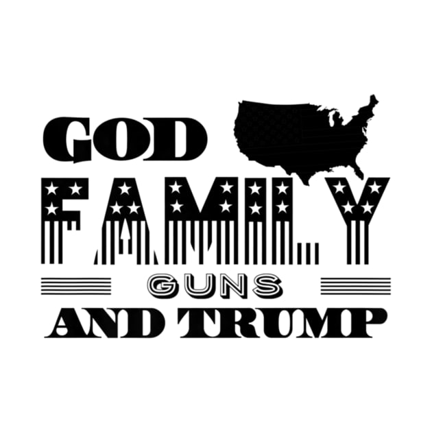 Mens God Family Guns And Trump Christian Patriots by Stick Figure103