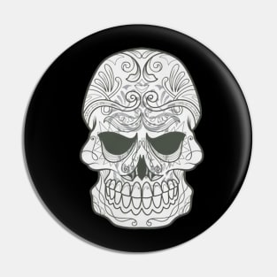 The Artistic Head of Skull Pin