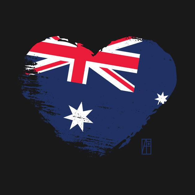 I love my country. I love Australian. I am a patriot. In my heart, there is always the flag of Australian by ArtProjectShop