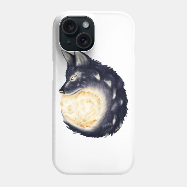 Moon Wolf Phone Case by DVerissimo