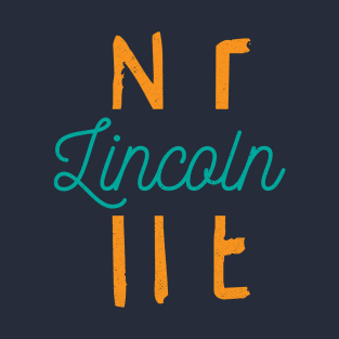 Lincoln Nebraska City Typography T-Shirt