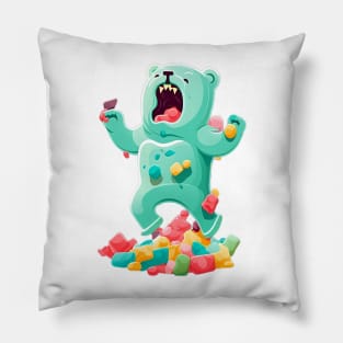 Furious Gummy: When Sweetness Turns Sour Pillow