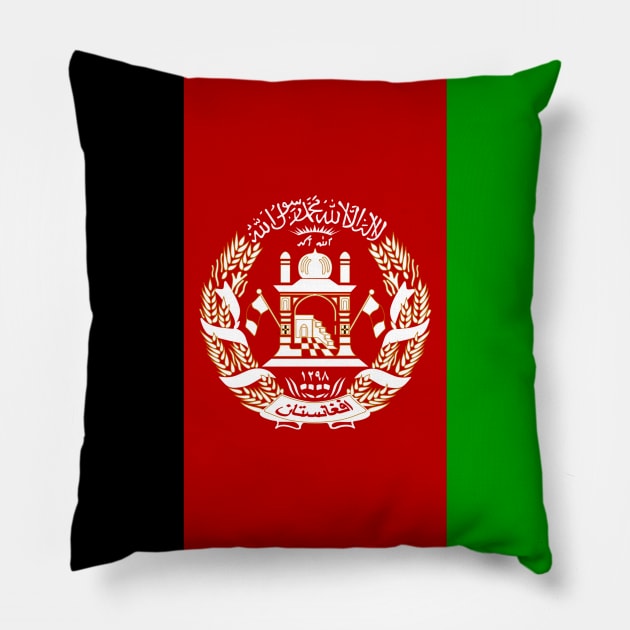 Afghanistan front Pillow by MarkoShirt