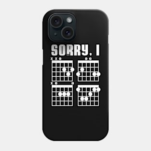 Funny Awesome Hidden Message Sorry, I DGAF Guitar Chords Pun Phone Case