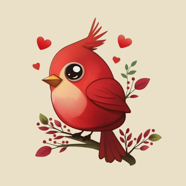 Lovey-Dovey Red Cardinal Yellow by Anicue