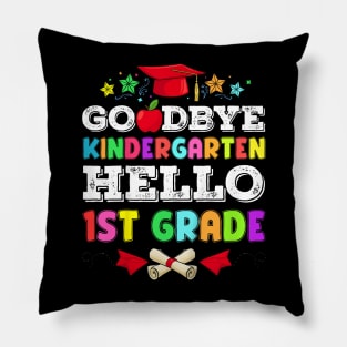 Kids Goodbye Kindergarten Hello 1St Grade Here I Come Graduation Pillow