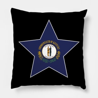 Kentucky State Flag Star Pillow