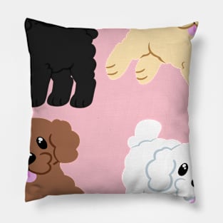 Simple Poodles in Pink Pillow