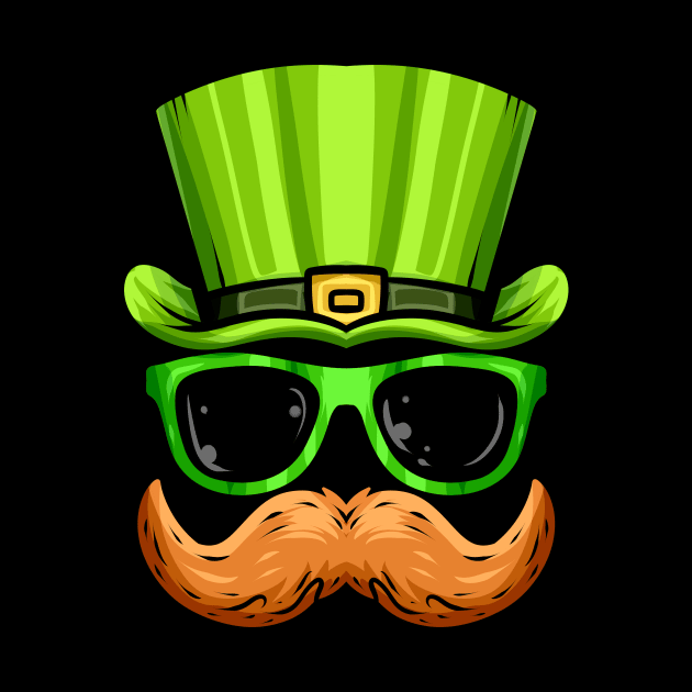 Red Beard Green Hat And Glasses Costume For St. Patricks Day by SinBle