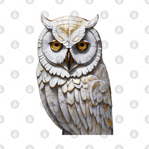 Snow Owl - Marble by ToochArt