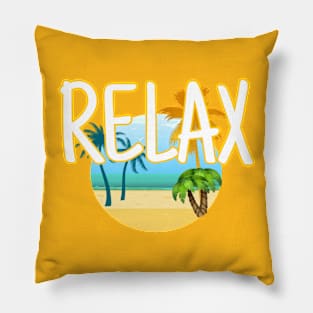 Relax (At Beach) Pillow