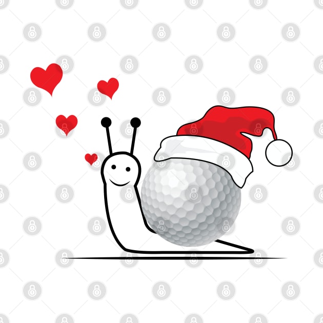 funny snail golfer got love in winter christmas by ArticArtac