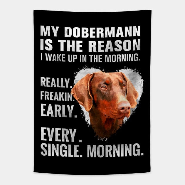 Doberman Pinscher - Dobermann Tapestry by Nartissima