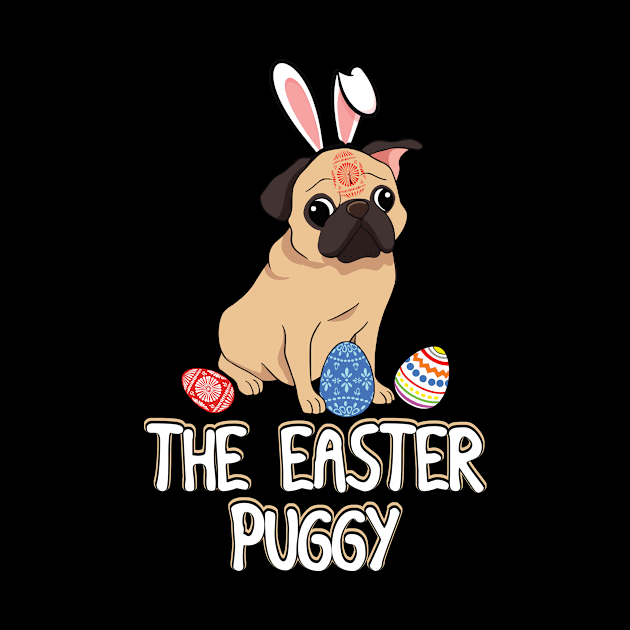 Pug Dog The Easter Puggy Pug Easter Day by paola.illustrations