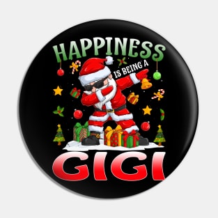 Happiness Is Being A Gigi Santa Christmas Pin