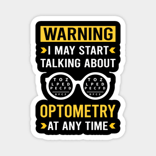 Warning Optometry Optometrist Magnet