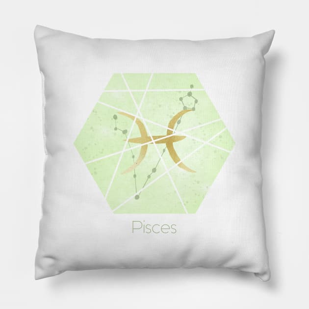 Pisces zodiac sign Pillow by Home Cyn Home 