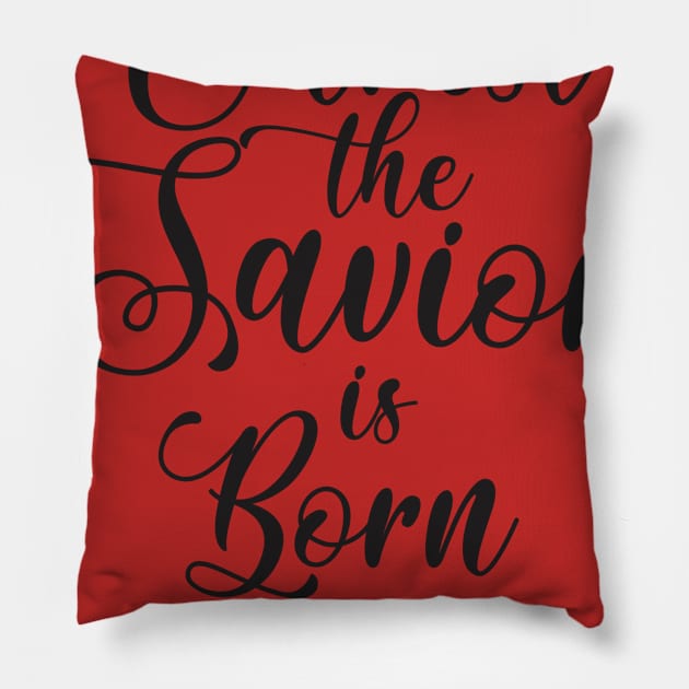 Christ the Savior is Born Pillow by LC Rodriguez