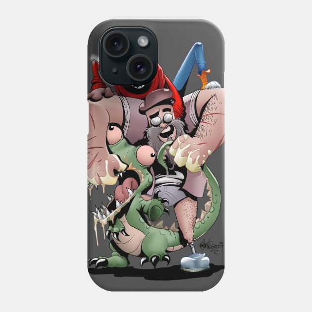 Gator Wrasslin’ with Big Sal Phone Case by TeamAnomalous1