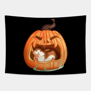 Cat O Lantern Tapestry