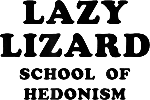 Lazy Lizard School Of Hedonism Kids T-Shirt by CosmicCat