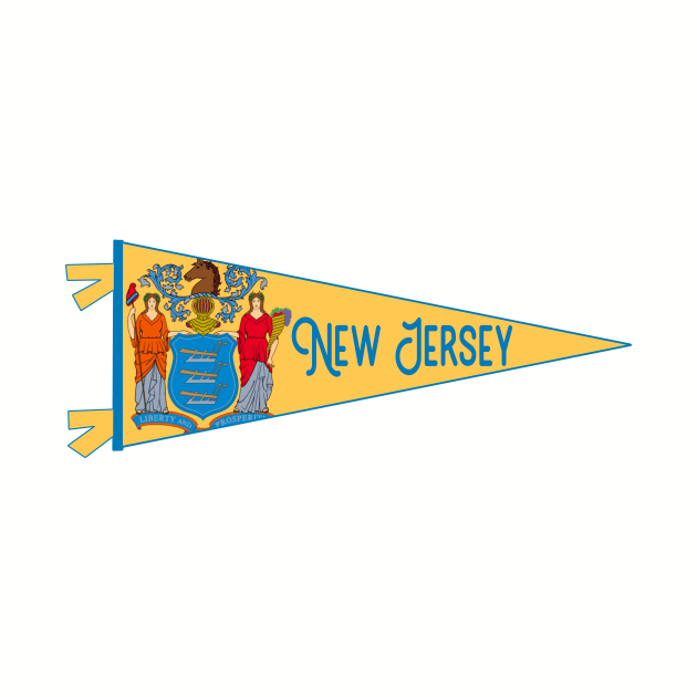 New Jersey Flag Pennant by zsonn