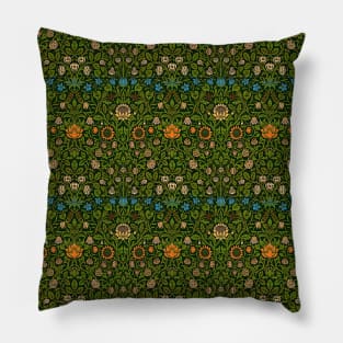 William Morris Violet and Columbine Green Colorway Pillow