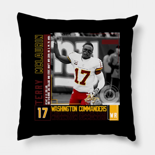 Terry Mclaurin Paper Pillow by binchudala