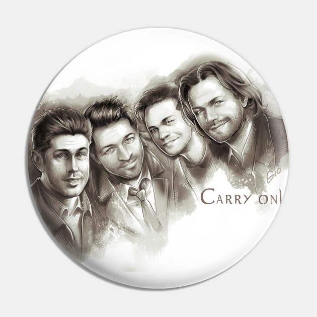 Carry on - Team Free Will Forever Pin by GioGui