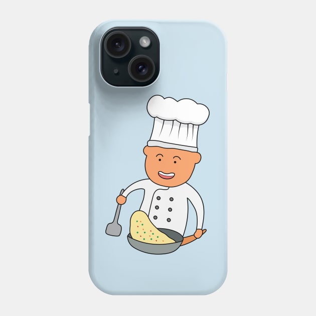 chef cooking and flipping fried rice Phone Case by wordspotrayal