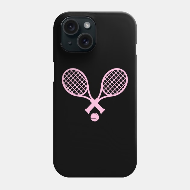 Tennis Rackets Pink Phone Case by inkstyl