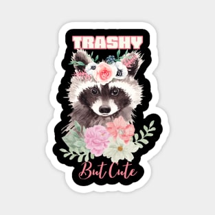 Trashy But Cute Raccoon Magnet