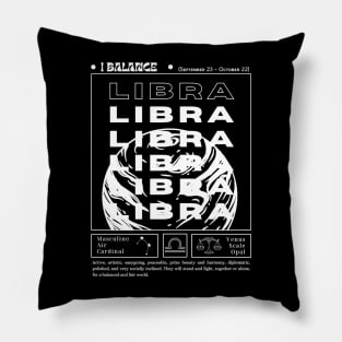 Libra zodiac sign Pillow