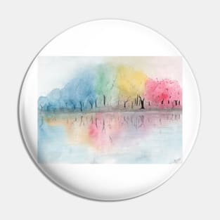 Colorful Trees Pin