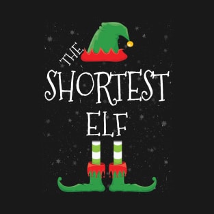 SHORTEST Elf Family Matching Christmas Group Funny Gift T-Shirt