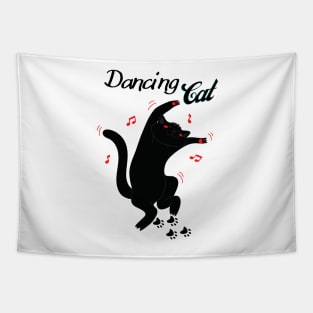 Dancing Cat / Black Cat Tapestry