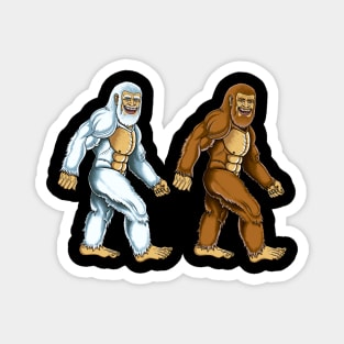 Bigfoot and Yeti best friends,Sasquatch Magnet